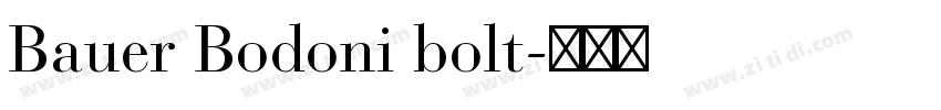 Bauer Bodoni bolt字体转换